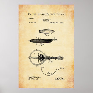 Póster Patente estadounidense - Mandolin