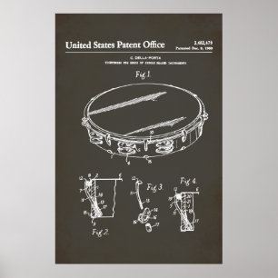Póster Patente estadounidense - Tambourine
