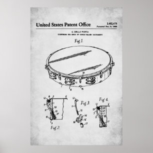 Póster Patente estadounidense - Tambourine