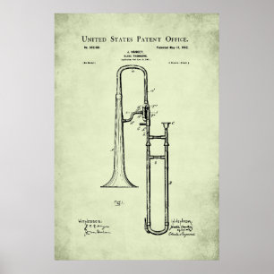 Póster Patente estadounidense - Trombona