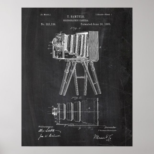 Póster Patente fotográfica de cámara (Frente)
