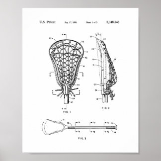 Póster Patente Lacrosse Stick