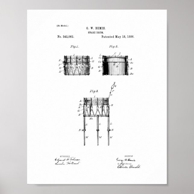 Póster Patente Snare Drum (Frente)