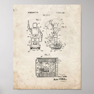Póster Patente Toy Robot - Viejo Aspecto