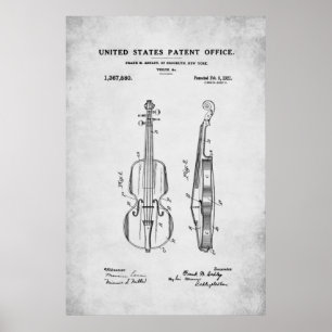 Póster Patente - Violín - Poster