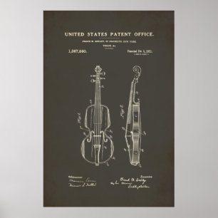 Póster Patente - Violín - Poster