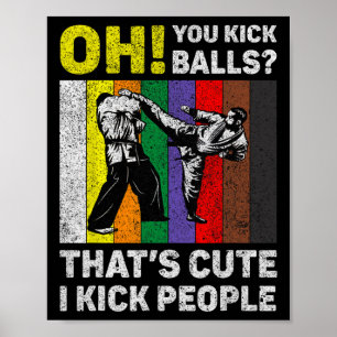 Póster Pateo a la Gente Vintage Taekwondo Karate 