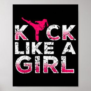 Póster Pateo Como Un Chica Karate Kickboxing