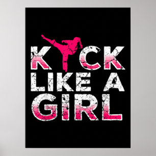 Póster Pateo Como Un Chica Karate Kickboxing