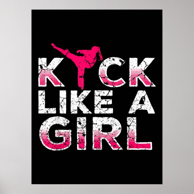 Póster Pateo Como Un Chica Karate Kickboxing (Frente)