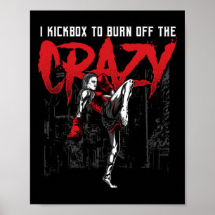 Póster Pateo kickboxing para quemar lo loco Kick Boxing K