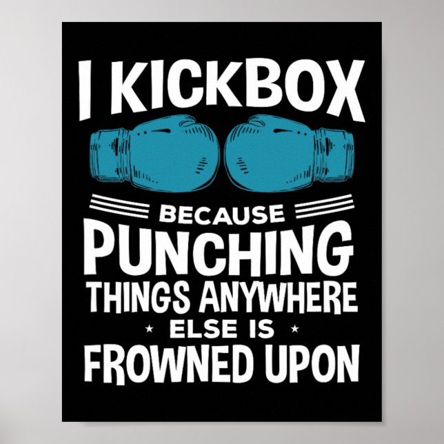 Póster Pateo kickboxing porque kickboxing divertido  (Frente)