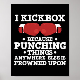 Póster Pateo Porque Golpear Cosas Divertido Kickboxing