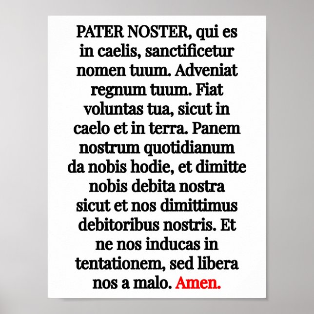 Póster Pater Noster (Frente)