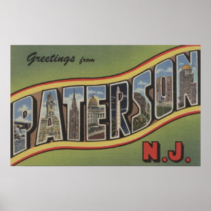 Póster Paterson, Nueva Jersey - Escenas de letras grandes