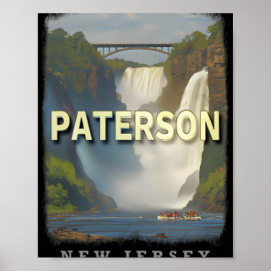 Póster Paterson Nueva Jersey Nj Waterfall Wonderland Sd61