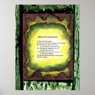 Póster Path of Life Commandments