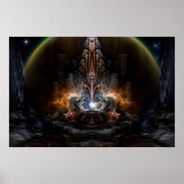 Póster Path Of Shadows Fractal Fantasy Art (Frente)