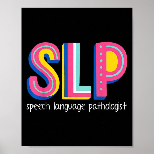 Póster Pathología Terapista Del Lenguaje Del Habla (Frente)