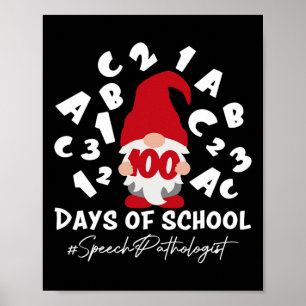Póster Pathólogo Del Habla Slp 100 Días De La Escuela 100