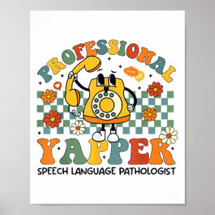 Póster Pathólogo Del Lenguaje De Habla Floral Slp Profess