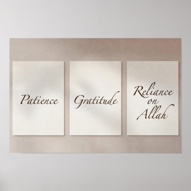 Póster Patience, Gratitude, Reliance (3-Piece Set) (Frente)