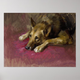 Póster Patient German Shepherd by Marino Lenci