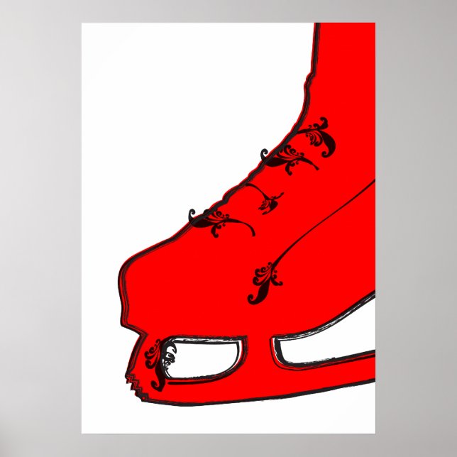 Póster patín de hielo de paisley (Frente)