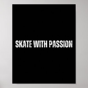 Póster Patina Con Pion - Fin de Semana de Patinaje Alegre