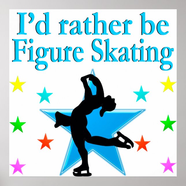 PÓSTER PATINADOR DE FIGURA AZUL SUPER STAR (Frente)