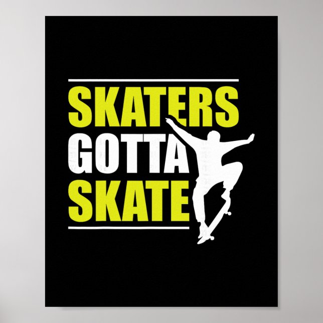 Póster Patinadores tienen que patinar  (Frente)
