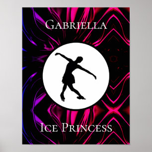 Póster Patinaje artístico "Princesa de Hielo" personaliza