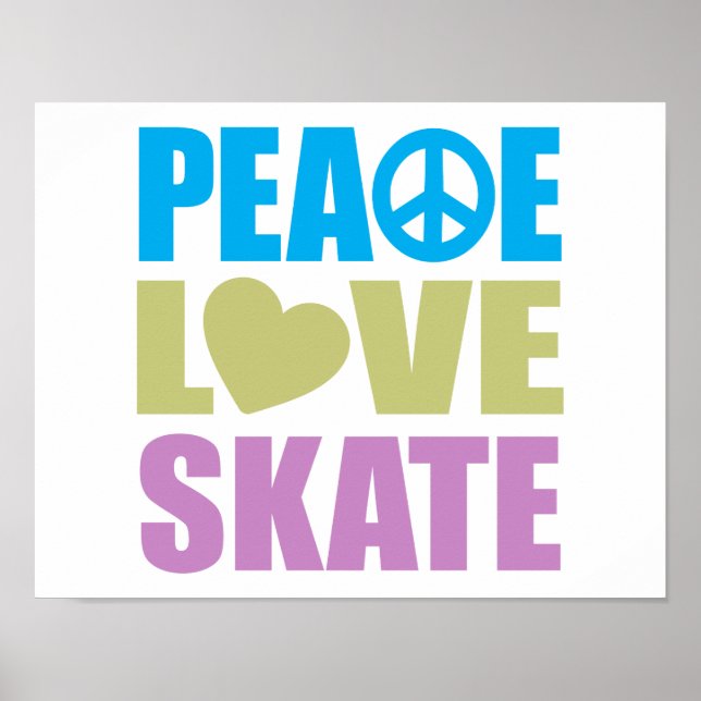 Póster Patinaje de amor por la paz (Frente)