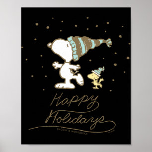Póster Patinaje de invierno de Peanuts
