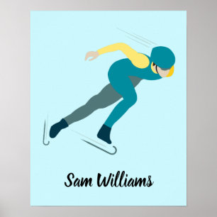 Póster Patinaje de velocidad