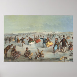 Póster Patinaje en Central Park, Nueva York