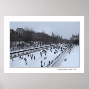 Póster Patinaje en el canal de Rideau