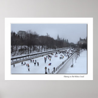 Póster Patinaje en el canal Rideau