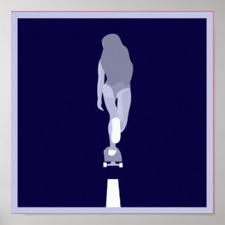 Póster Patinaje por noche