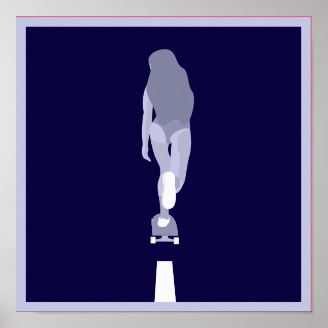 Póster Patinaje por noche (Frente)