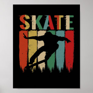 Póster Patinaje sobre patinaje sobre patines Guay Retro
