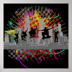 Póster Patinaje urbano