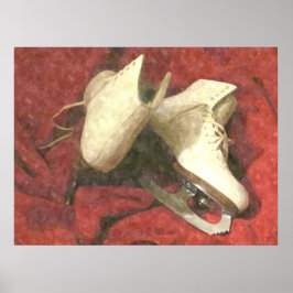 PÓSTER PATINES DE HIELO BLANCO EN RESTO