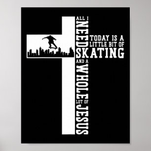 Póster Patineta Cruz Fe Una Gran Cantidad De Jesús 