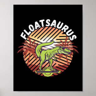 Póster Patineta Eléctrica Tiranosaurio Flotante Onewhee