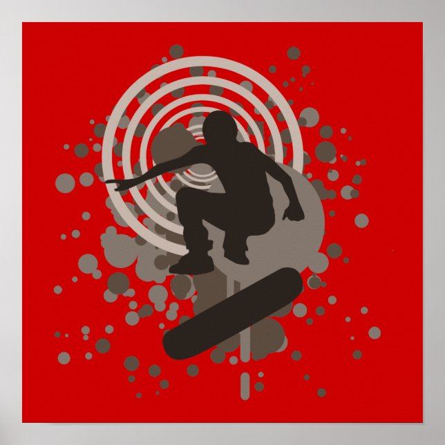 Póster patineta hi-fi : burbujas : (Frente)