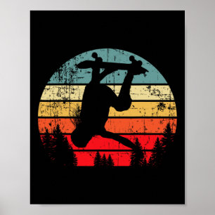 Póster Patineta Retro Vintage Patineta Trucos de Flip