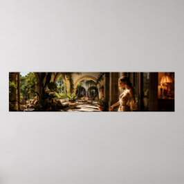 Póster Patio de la villa española de Miami de los años 20