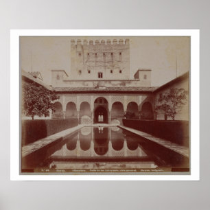Póster Patio de los Arrayanes, Alhambra, c.1875-80 (sepia