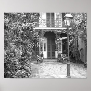 Póster Patio de Nueva Orleans